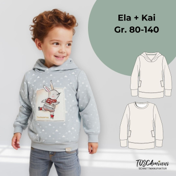 E-Book TOSCAminni Schnittmanufaktur Shirt Kids Ela + Kai, german