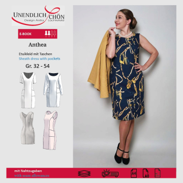 Patron robe fourreau femme pdf Anthea Unendlich Schön, en allemand