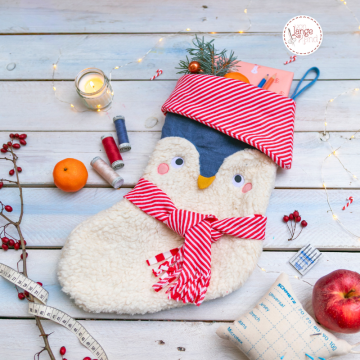 E-book von Lange Hand Nikolausstiefel Pinguin Strumpf, Duits