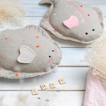 Patron poisson coussin chauffant pdf Scholle von Lange Hand, en allemand