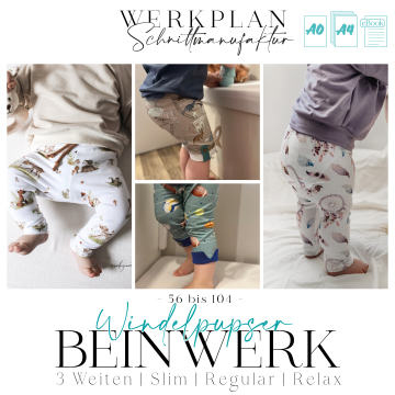 E-Book WPS - Werkplan Schnittmanufaktur Kinderleggings BeinWERK Windelpupser