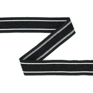 Ruban légèrement extensible 30 mm, Glitter Stripes 6