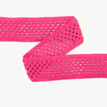 Bande extensible aspect crochet, rose fuchsia