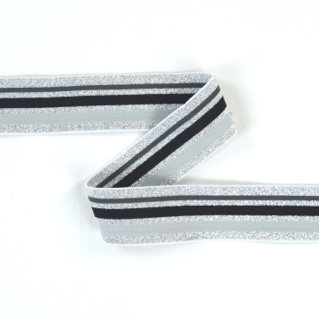 Elastiek Band Glitter, 40 mm, Stripes 13