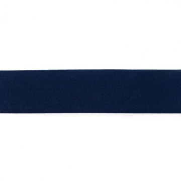 Elastiek uni, 4 cm, marineblauw
