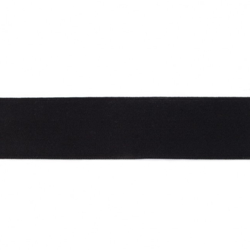 Ruban élastique uni, noir