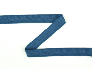 Biais couture élastique 2cm, côtelé, denim bleu