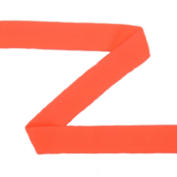 Biais couture élastique 2cm, mat, orange fluo