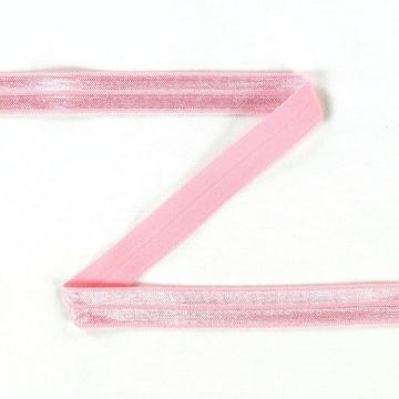 Biais couture élastique 1,5cm, brillant, rose