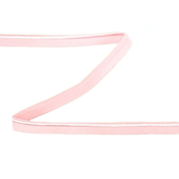 Elastisches glänzendes Paspelband, rosa 10 mm