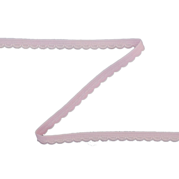 Elastisches Wäschegummi Bogenkante, rosa