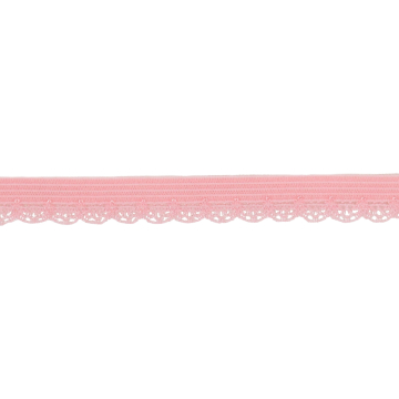 Elastisches Wäschegummi Muschelkante, rosa