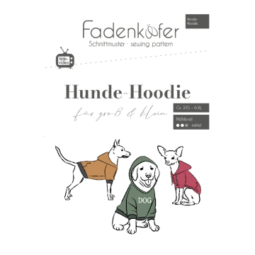 Paper pattern Fadenkäfer Dog Hoodie, German