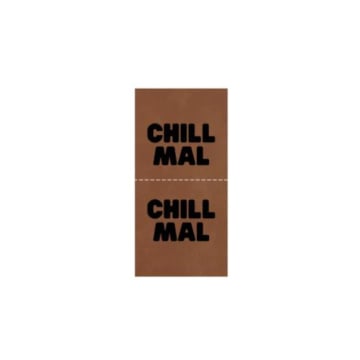 Étiquette pliable en similicuir Chill mal