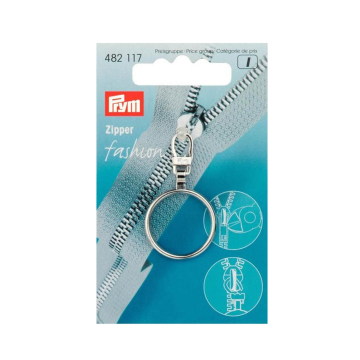 Fashion-Zipper Ring silber