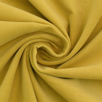 Tissu velours côtelé milleraies, jaune moutarde