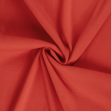 Boordstof, fijngeribd 45 cm, rood