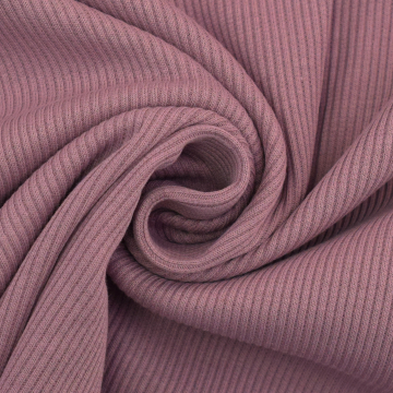 Tissu jersey coton côtelé milleraies, lilas pâle