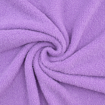 Tissu bouclette fin uni, lilas