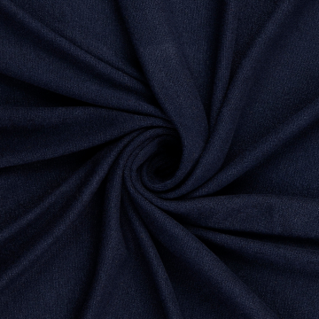Tissu jersey maille tricot fin melange, bleu marine