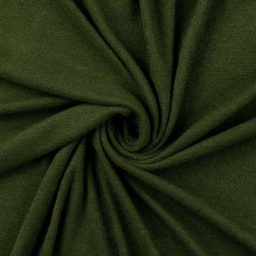 Tissu jersey maille tricot fin melange, vert olive