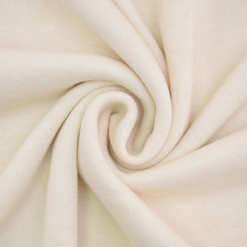 Tissu maille tricot fin double face Lia, blanc cassé