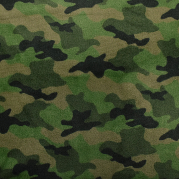 Flanel fleece Camouflage, groen