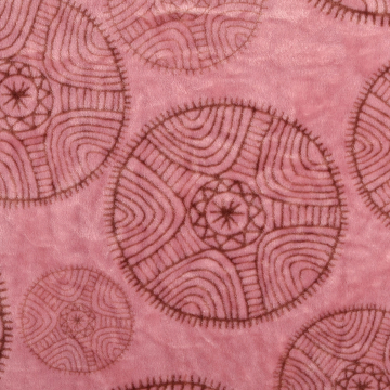 Flanel fleece Mandala Circles, oudroze