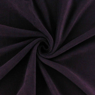 Tissu polaire anti-boulochage, aubergine