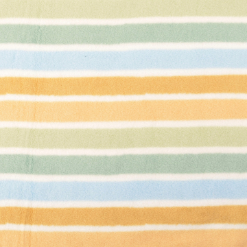 Fleece antipilling stripes, gebroken wit - groen