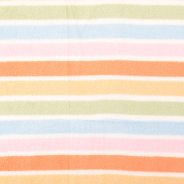 Fleece antipilling stripes, gebroken wit - oranje