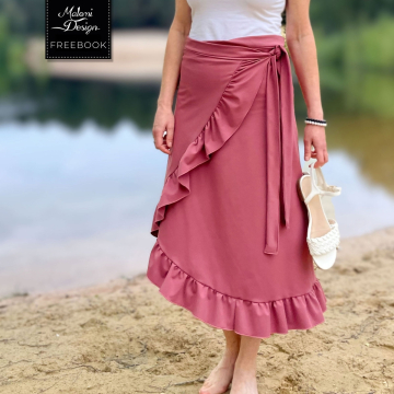 Patron couture gratuit jupe femme pdf Lucia Malomi, en français
