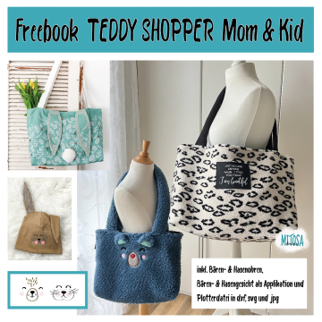 Freebook MiToSa-Kreativ Teddy Shopper Mom & Kid Bag