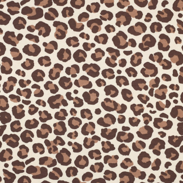 French Terry opgeruwd luipaard, beige