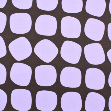 French Terry opgeruwd Retro Dots, blauwpaars