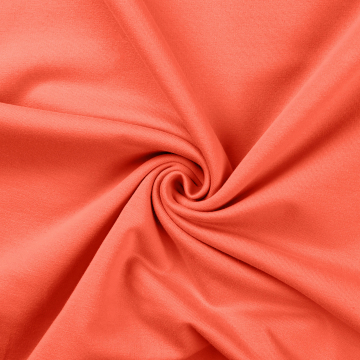 Tissu french terry gratté, corail