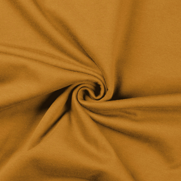 Tissu french terry gratté, moutarde