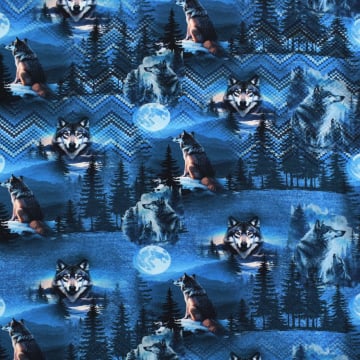 French Terry Dark Forest, blau