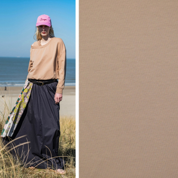 French terry Fibre Mood, light brown