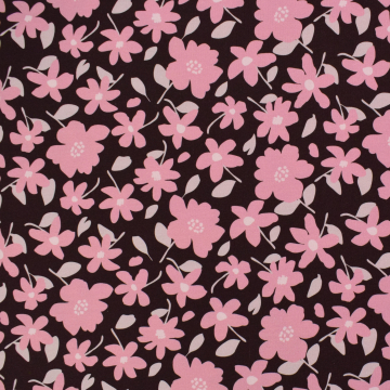 French Terry flowers, wijnrood