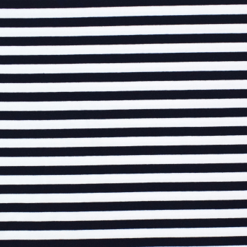 French Terry Stripes, marineblauw