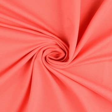 Tissu french terry uni, corail