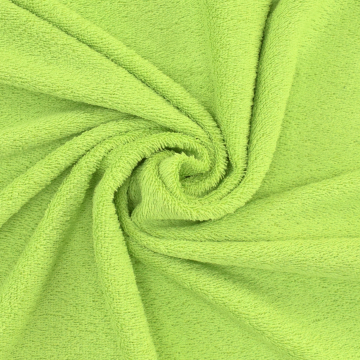 Tissu éponge coton, vert pomme