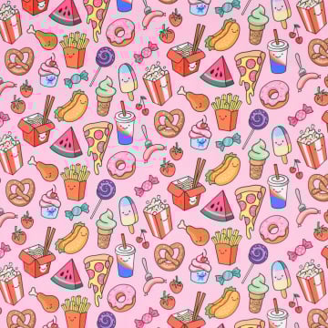 Functionele jersey Albstoffe Hamburger Liebe Junk Food, roze