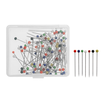 Épingles couture tête de verre, 10 g, multicolore