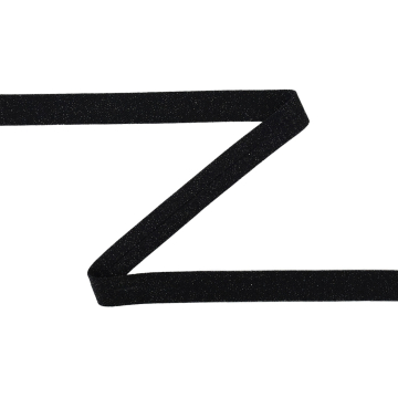 Glitter biaisband 20 mm, zwart
