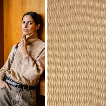 Coarse knitted fabric Fibre Mood, golden