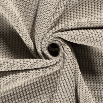Tissu jersey maille tricot style marin, couleur pierre