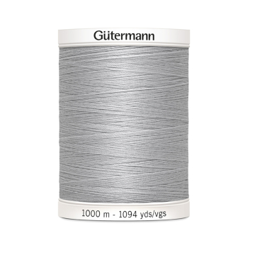 Bobine fil à coudre Gütermann 1000m polyester, (038) gris clair