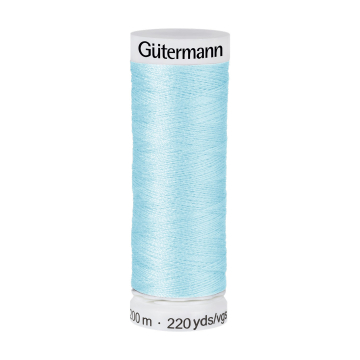 Bobine fil à coudre Gütermann 200m polyester, (195) bleu clair